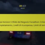 Forza Horizon 5 Sfide del Negozio Forzathon: Criteri di completamento, Livelli di ricompensa, Limiti di tempo