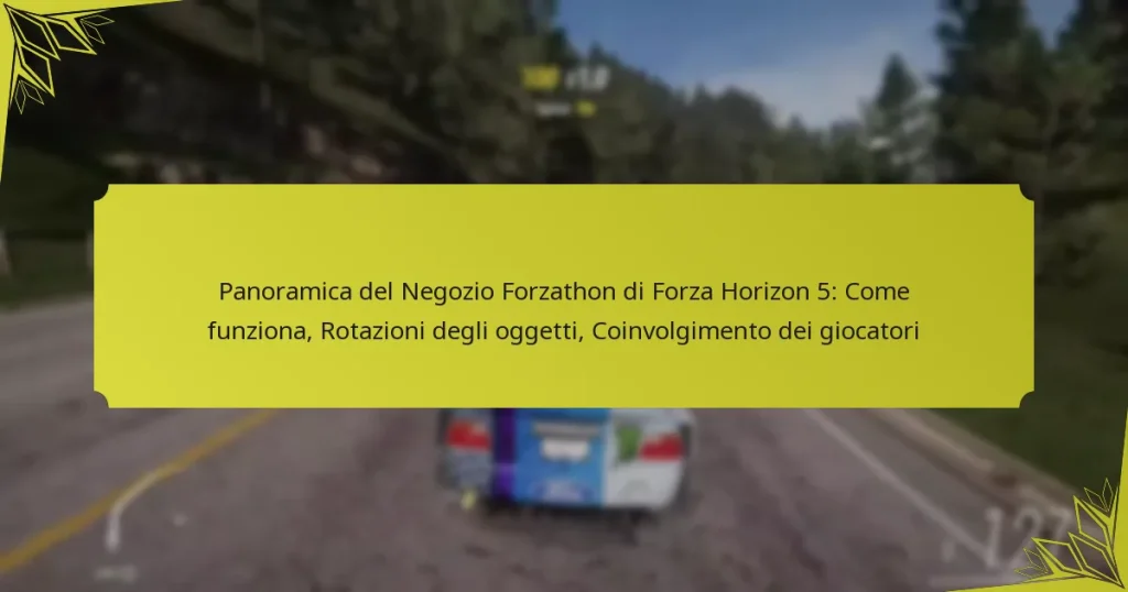 Panoramica del Negozio Forzathon di Forza Horizon 5: Come funziona, Rotazioni degli oggetti, Coinvolgimento dei giocatori