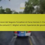 Recensioni del Negozio Forzathon di Forza Horizon 5: Preferiti della comunità, Migliori articoli, Esperienze dei giocatori