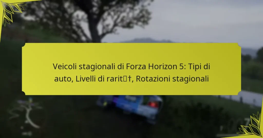 Veicoli stagionali di Forza Horizon 5: Tipi di auto, Livelli di rarità, Rotazioni stagionali