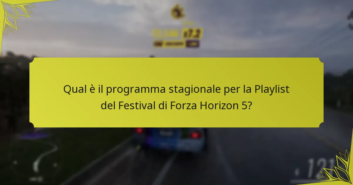 Quanto durano gli eventi nella Playlist del Festival di Forza Horizon 5?