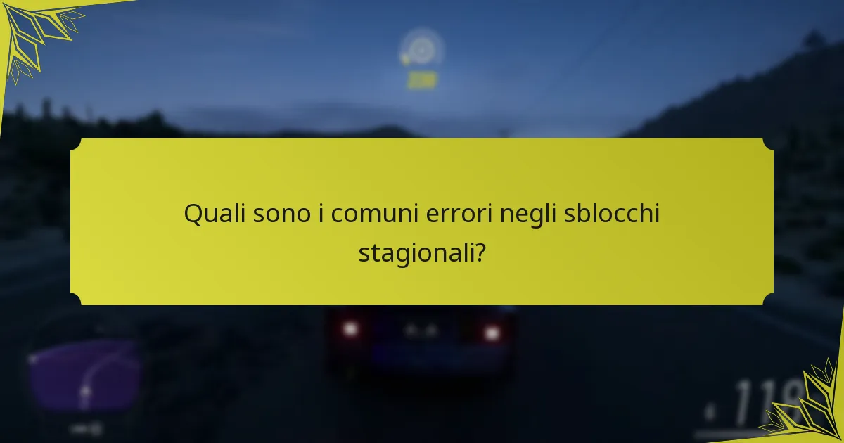 Quali sono le specifiche degli eventi stagionali in Forza Horizon 5?
